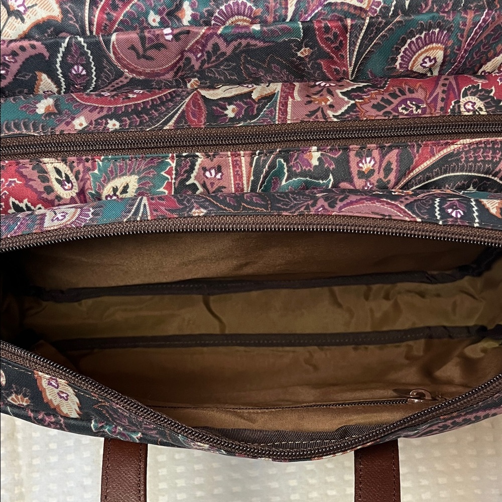 ETRO Floral Paisley Messanger Bag with Burgundy Strap - Picture 10 of 14